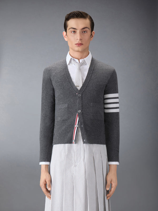 CLASSIC CASHMERE 4-BAR V-NECK CARDIGAN - image 1