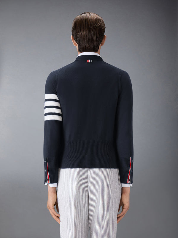 CLASSIC CASHMERE 4-BAR V-NECK CARDIGAN - image 2