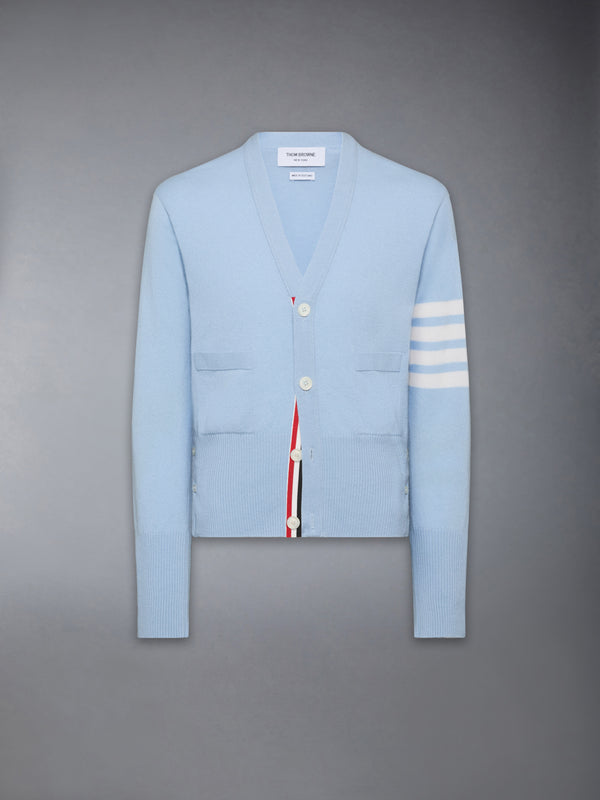 CLASSIC CASHMERE 4-BAR V-NECK CARDIGAN - featured image