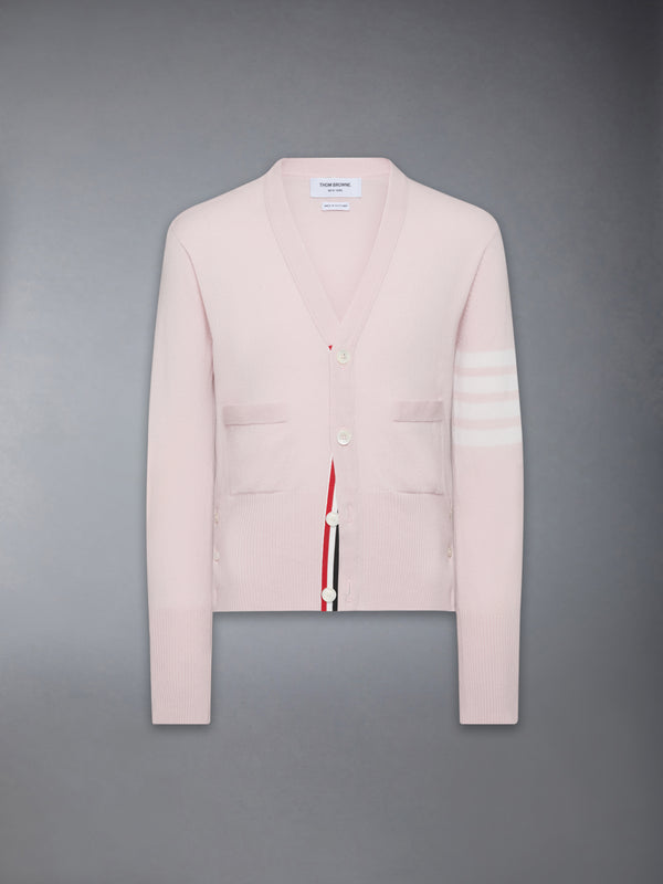 CLASSIC CASHMERE 4-BAR V-NECK CARDIGAN - featured image