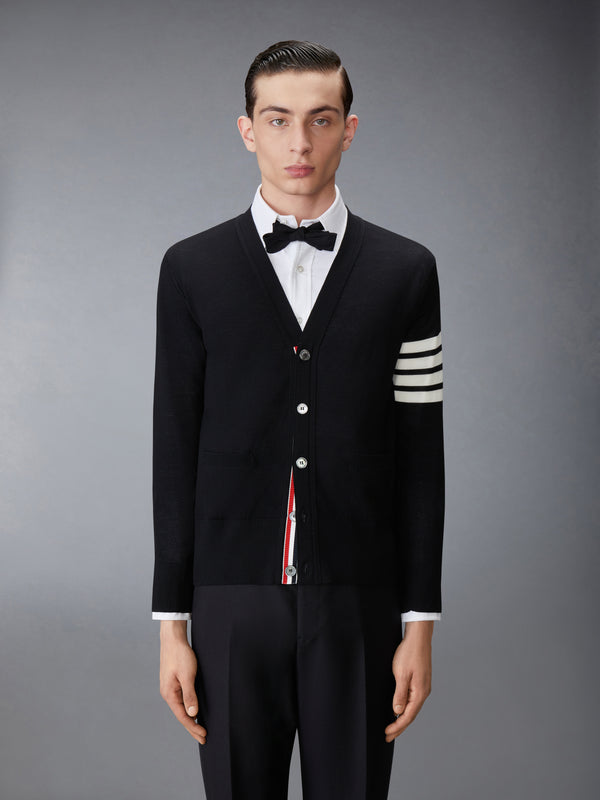 MERINO WOOL 4-BAR CLASSIC V-NECK CARDIGAN - image 1