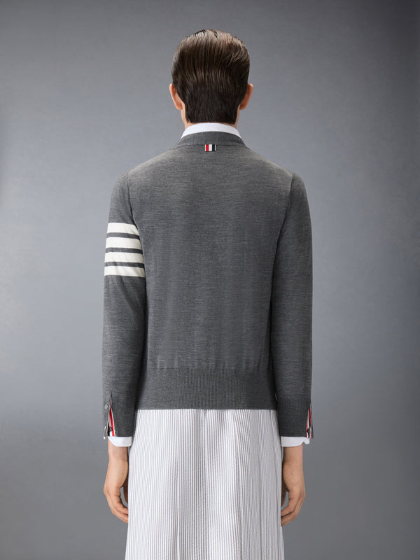 MERINO WOOL 4-BAR CLASSIC V-NECK CARDIGAN - image 2