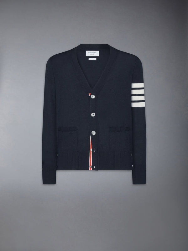 MERINO WOOL 4-BAR CLASSIC V-NECK CARDIGAN - featured image