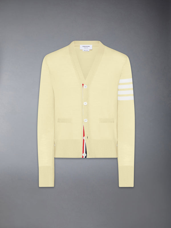 MERINO WOOL 4-BAR CLASSIC V-NECK CARDIGAN - featured image