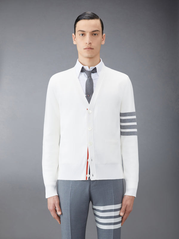 COTTON CREPE 4-BAR MILANO STITCH CARDIGAN - featured image