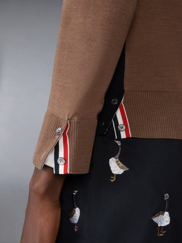 FINE MERINO WOOL FUNMIX V NECK CARDIGAN - image 4