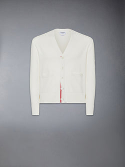 COTTON MILANO STITCH FLAG PATCH CARDIGAN