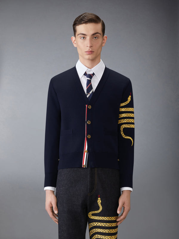 LUNAR NEW YEAR 4-BAR V NECK CARDIGAN
