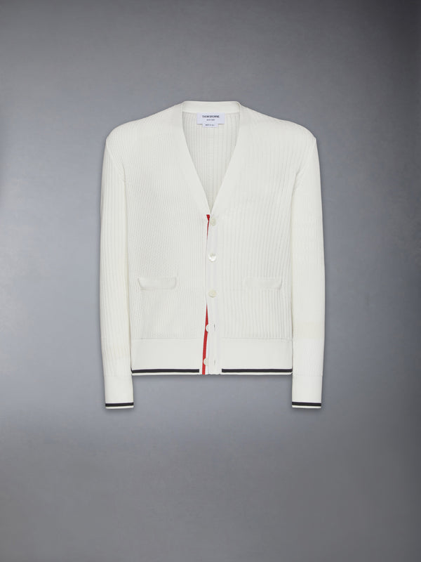 HALF & HALF 4-BAR RELAXED FIT V NECK CARDIGAN - featured image
