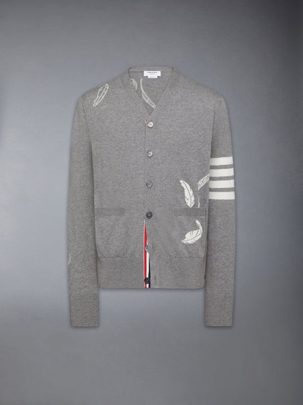 FEATHER INTARSIA 4-BAR CARDIGAN - featured image