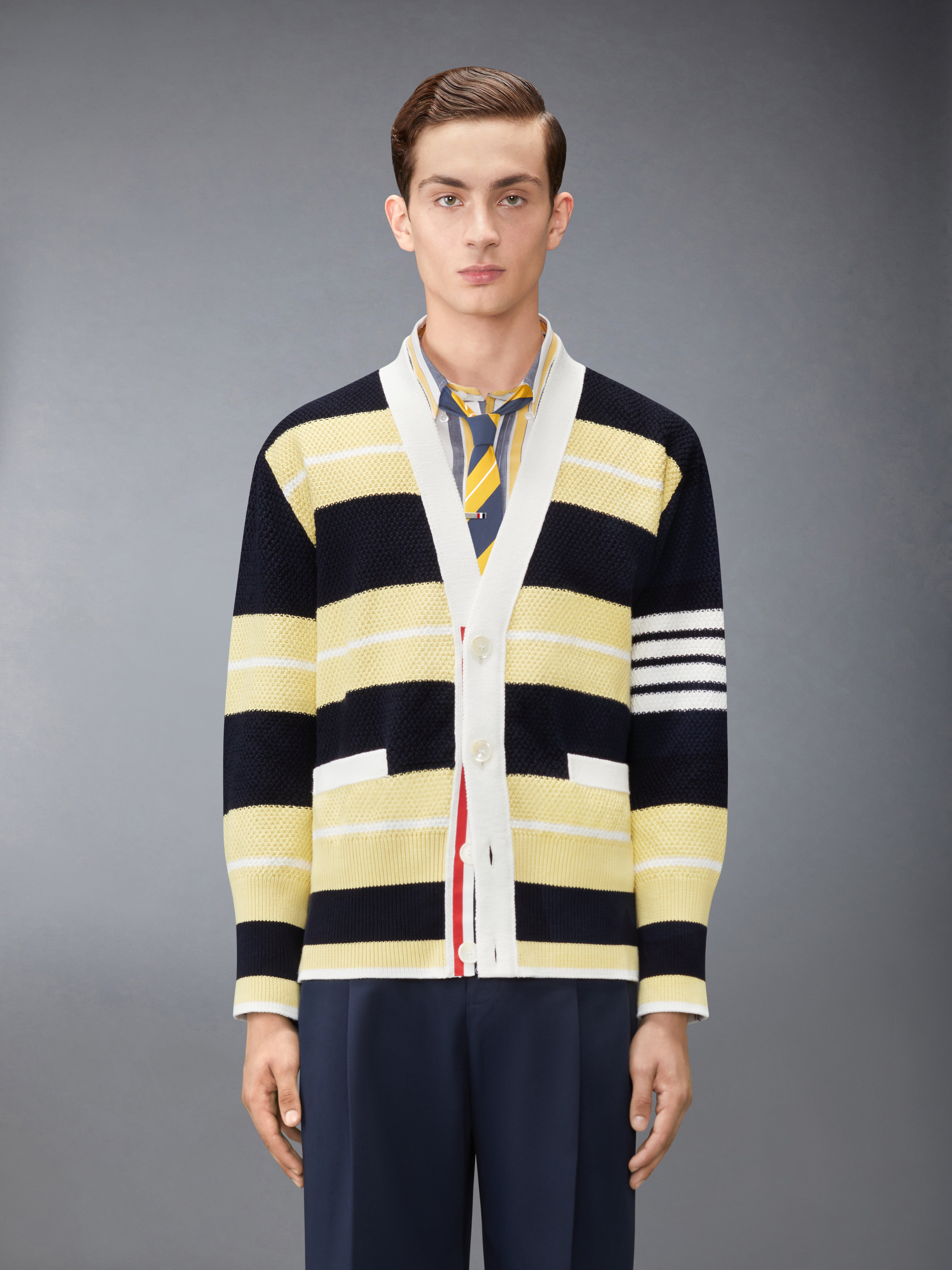 シードステッチ 4-BAR カーディガン | Thom Browne