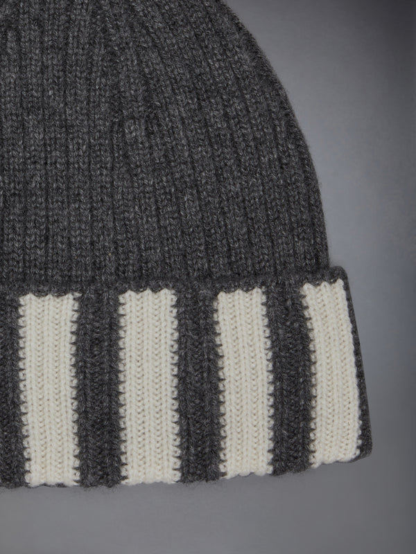 CASHMERE 4-BAR CUFF BEANIE - image 3