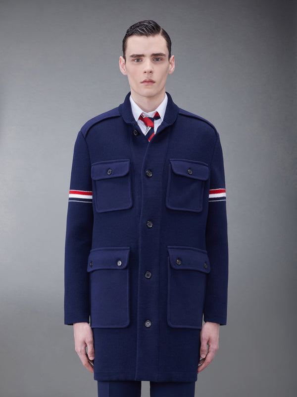 COTTON CASHMERE SHAWL COLLAR ARMBAND COAT - featured image