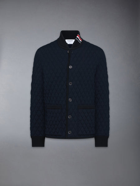 MERINO WOOL INTARSIA JACQUARD WORK JACKET
