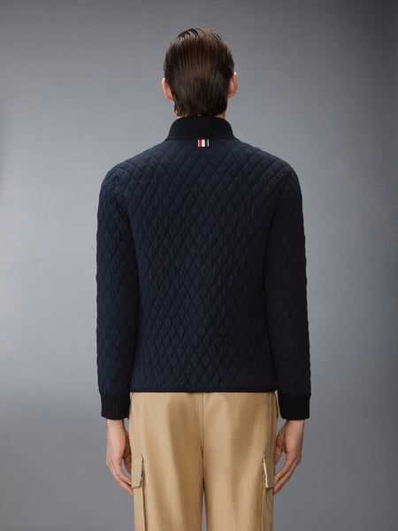 MERINO WOOL INTARSIA JACQUARD WORK JACKET