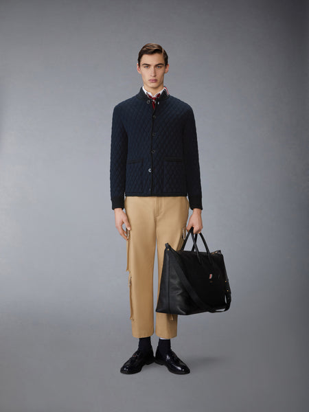 MERINO WOOL INTARSIA JACQUARD WORK JACKET