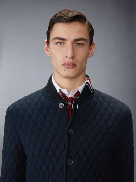 MERINO WOOL INTARSIA JACQUARD WORK JACKET