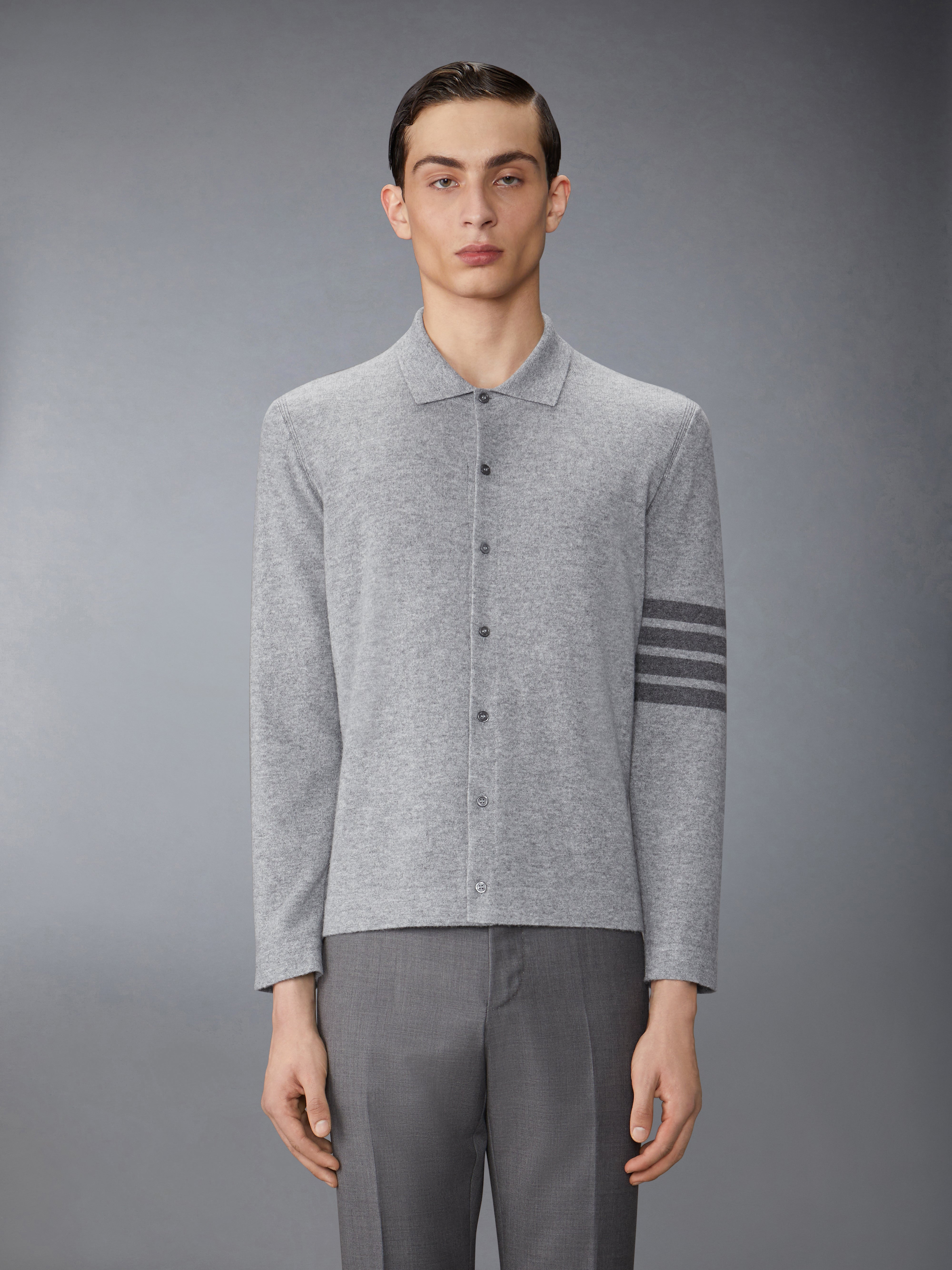 Cashmere Jersey Stitch 4 Bar Shirt | Thom Browne