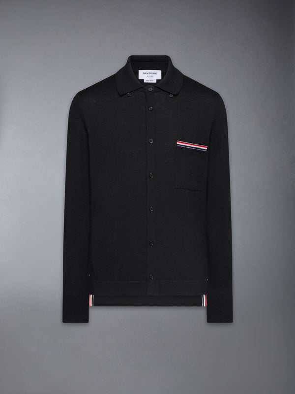 MERINO WOOL JERSEY STITCH LONG SLEEVE SHIRT - featured image