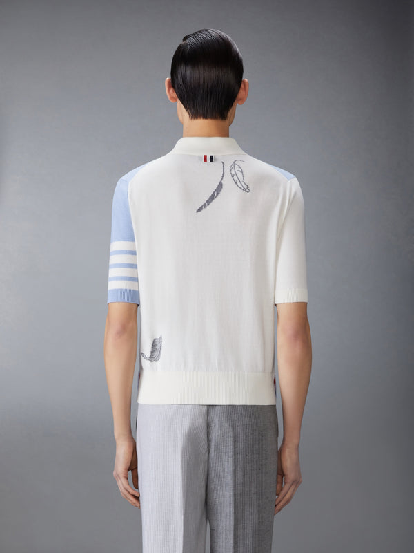 FUNMIX FEATHER INTARSIA 4-BAR POLO - image 2