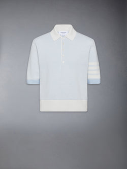 TEXTURED STRIPE STITCH 4-BAR RELAXED FIT POLO