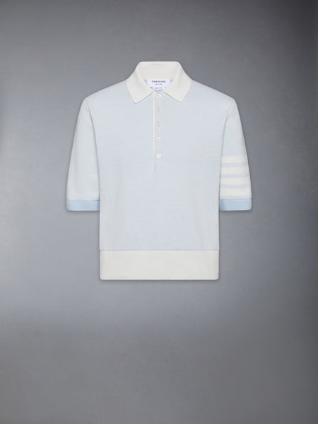 TEXTURED STRIPE STITCH 4-BAR RELAXED FIT POLO