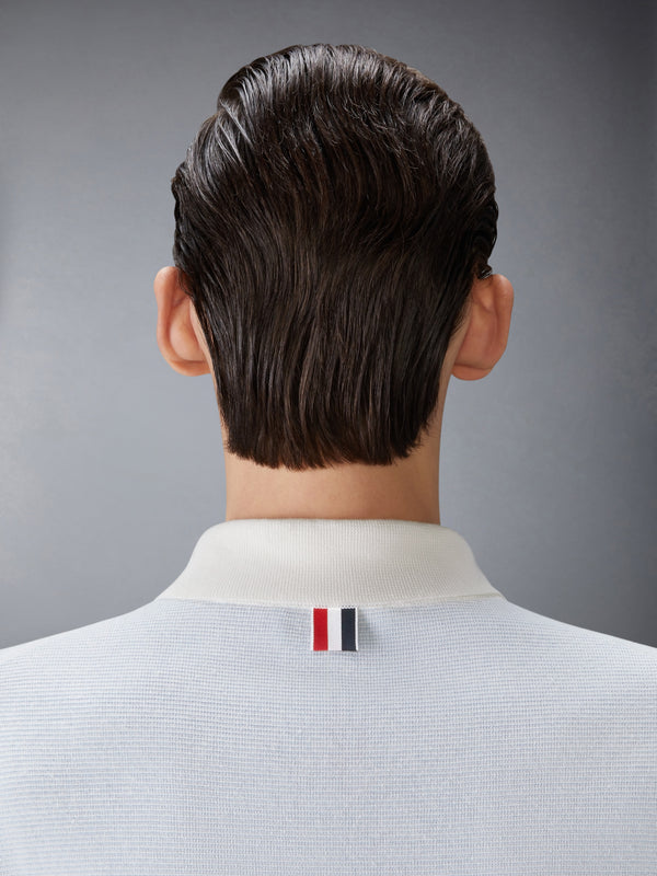 TEXTURED STRIPE STITCH 4-BAR RELAXED FIT POLO - image 4