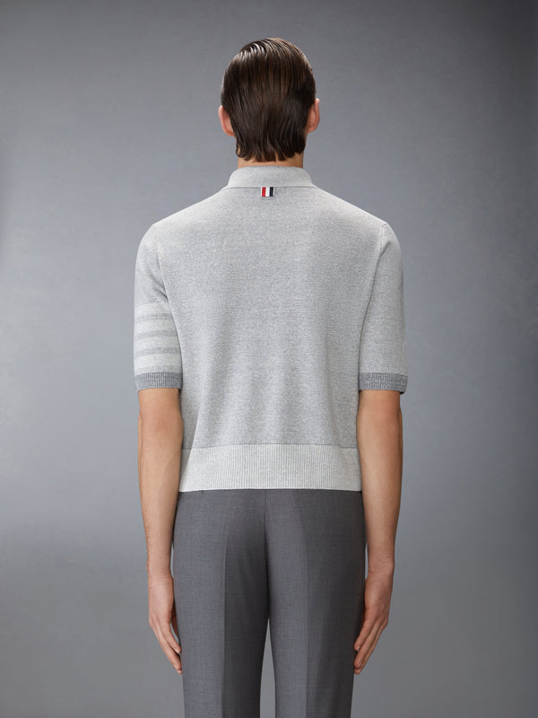 TEXTURED STRIPE STITCH 4-BAR RELAXED FIT POLO - image 2