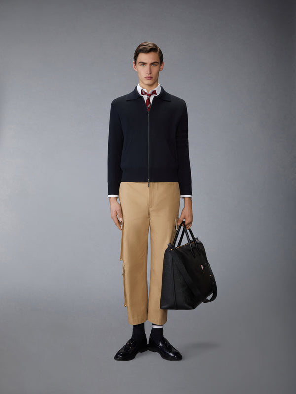 MERINO WOOL DOUBLE FACE 4-BAR ZIP UP CARDIGAN - image 3