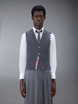 CLASSIC CASHMERE 4-BAR V-NECK CARDIGAN VEST