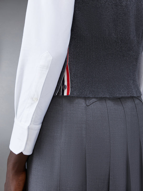 CLASSIC CASHMERE 4-BAR V-NECK CARDIGAN VEST - image 5