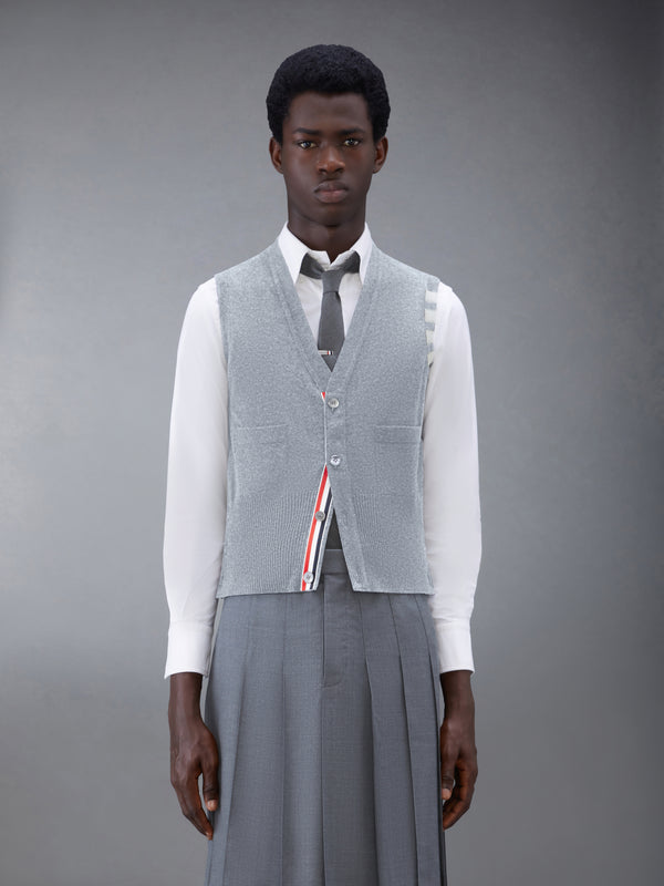 CASHMERE 4-BAR CLASSIC CARDIGAN VEST - featured image