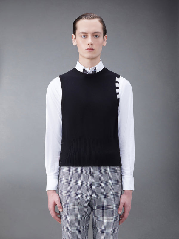 Cashmere 4-Bar Short Crew Neck Shell Top - featured image
