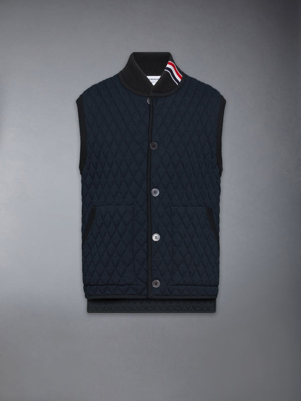 MERINO WOOL INTARSIA JACQUARD WORK VEST - featured image