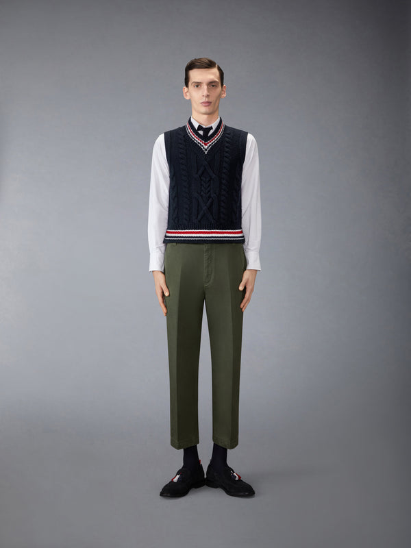 ARAN CABLE STITCH MERINO WOOL VEST - image 3