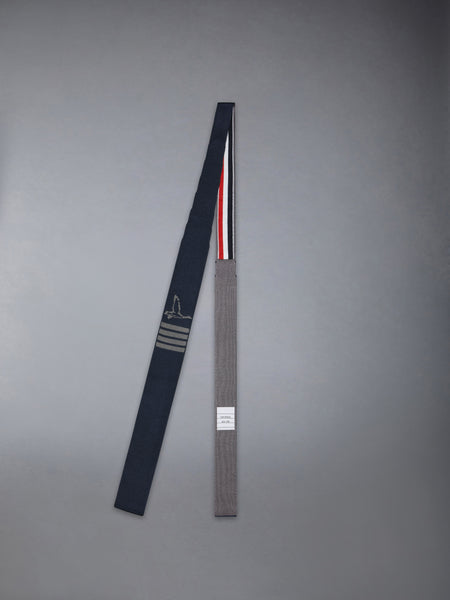 GEESE ICON JACQUARD 4-BAR SILK KNIT TIE