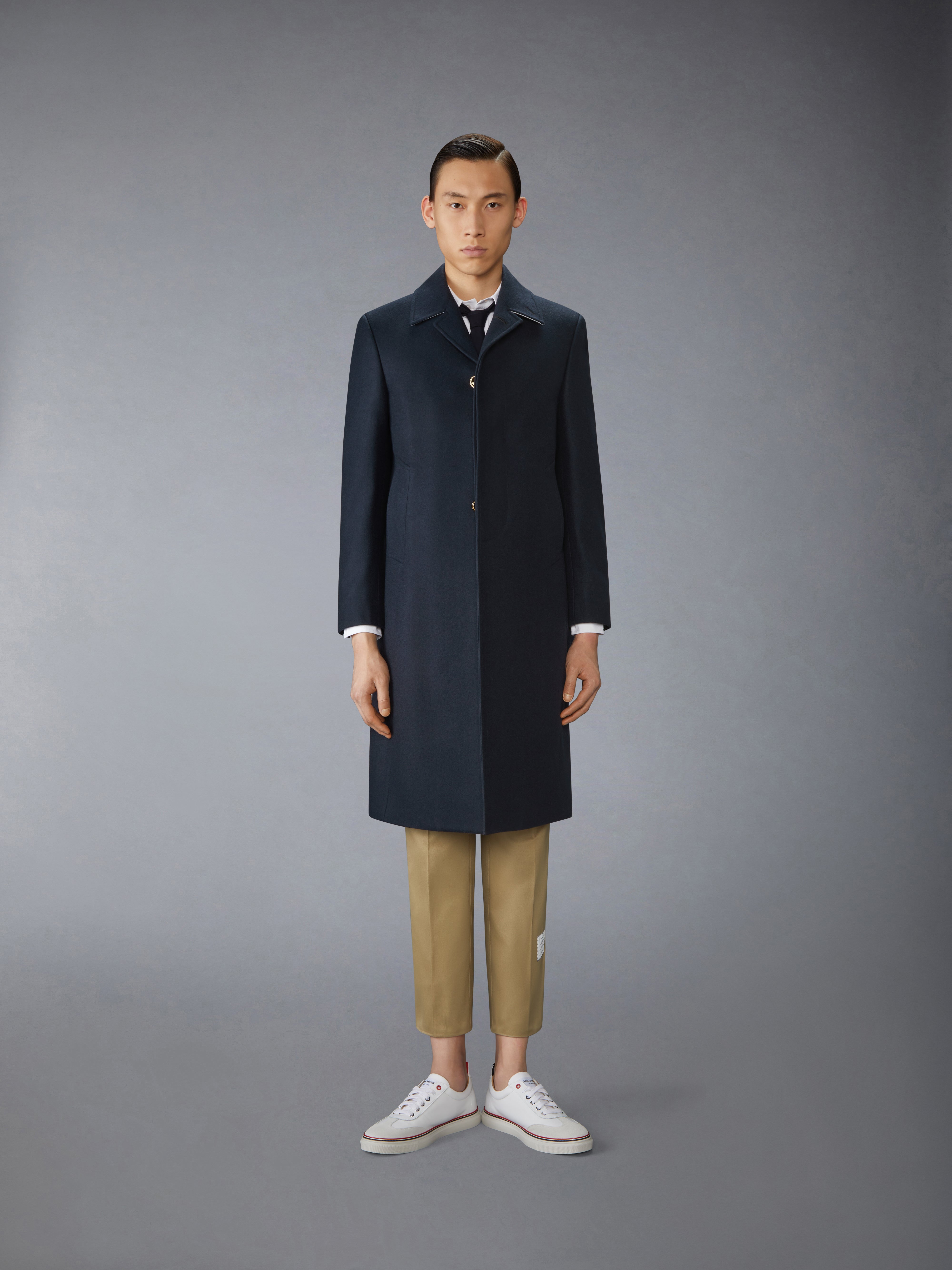 Melton Classic Bal Collar Overcoat | Thom Browne