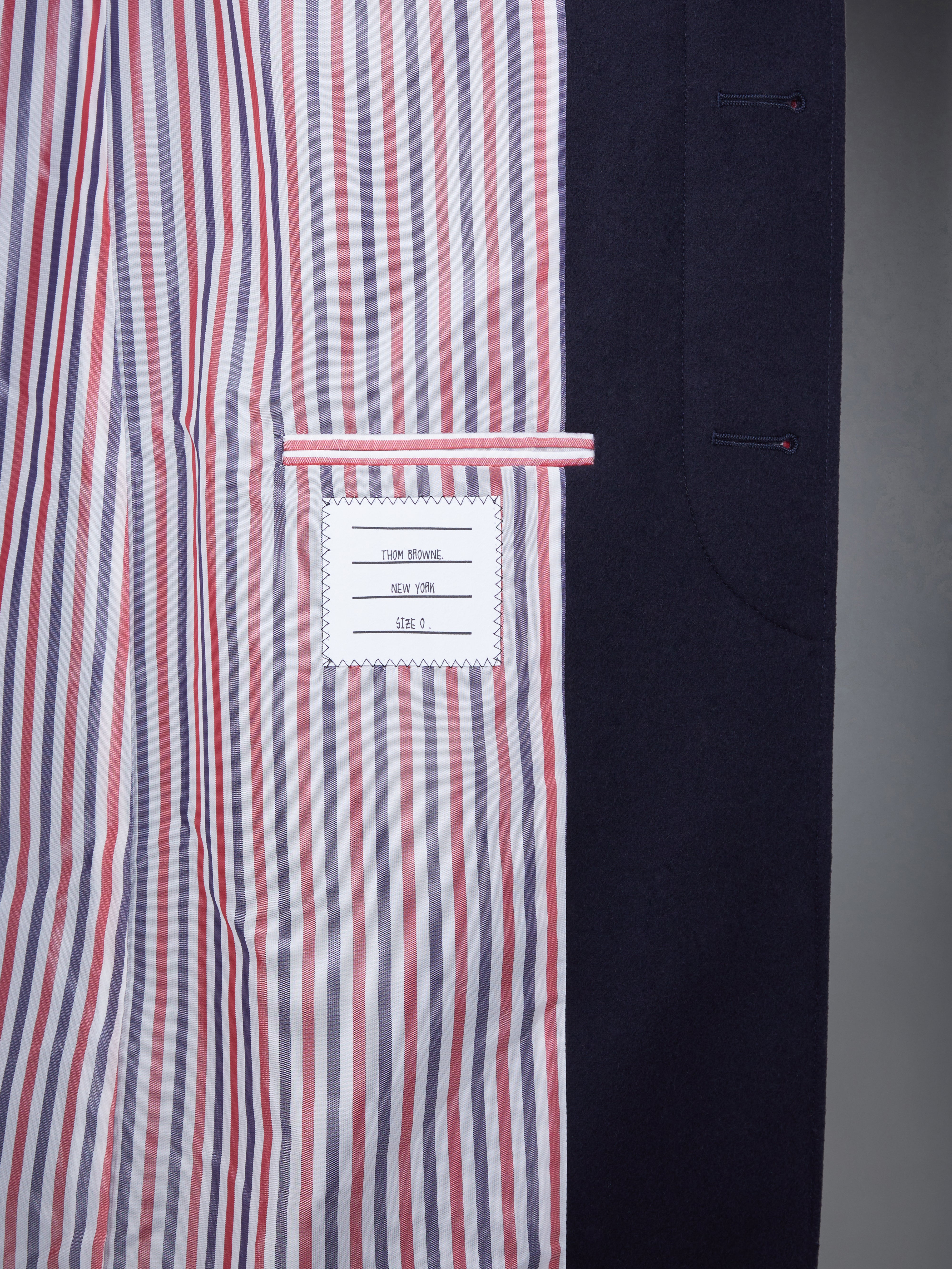 Melton Button Bal Collar Coat | Thom Browne