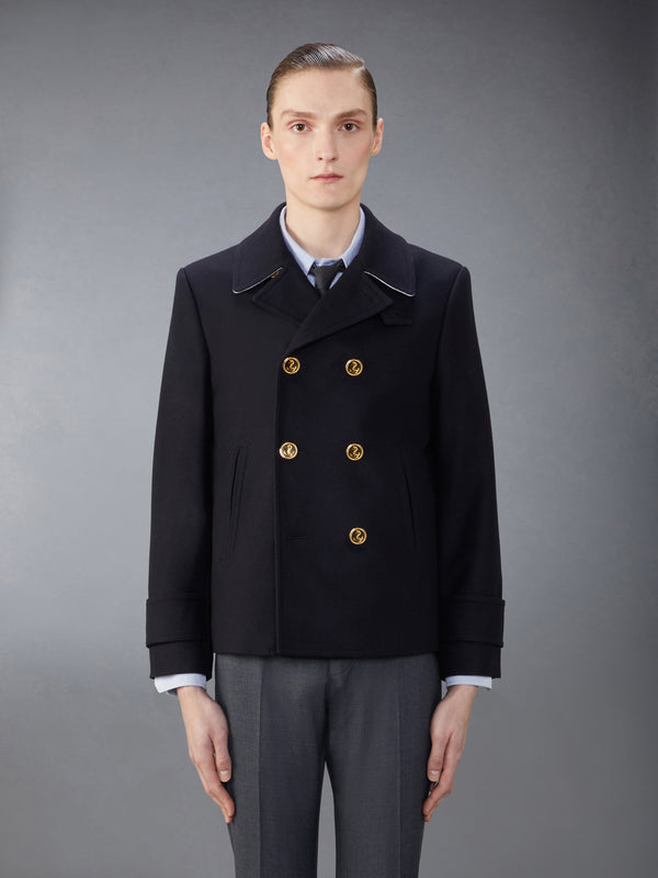 SPRING WEIGHT MELTON WOOL PEACOAT - featured image