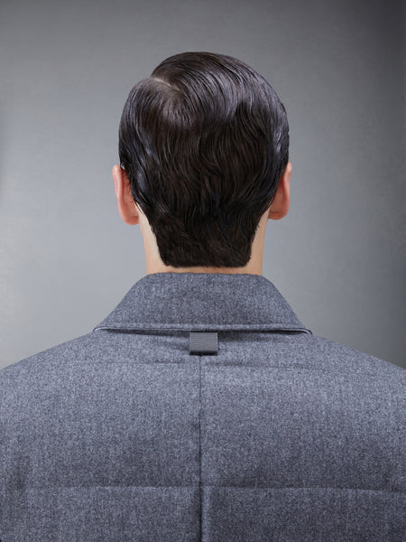 ダウン入り フランネル 4BAR バルカラー オーバーコート