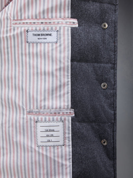 ダウン入り フランネル 4BAR バルカラー オーバーコート