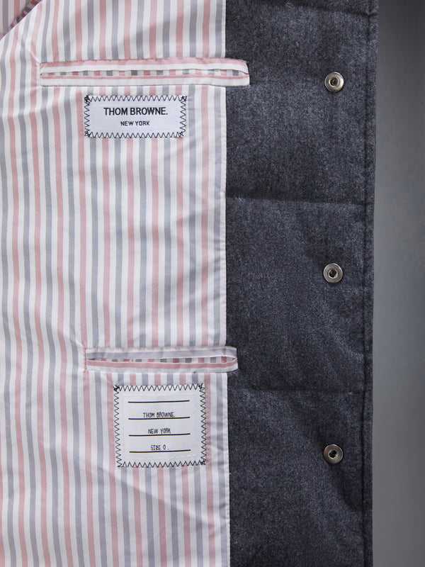 ダウン入り フランネル 4BAR バルカラー オーバーコート - image 6