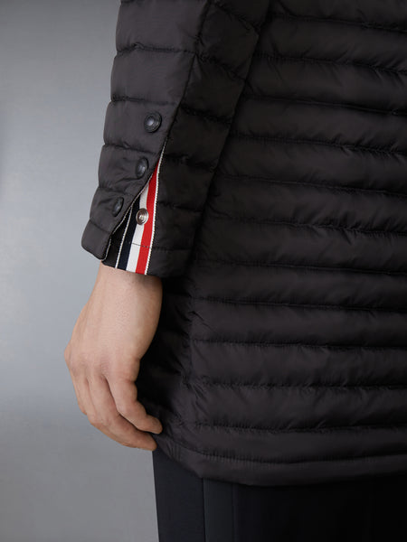 MATTE NYLON DOWN FILL QUILTED 4-BAR COAT
