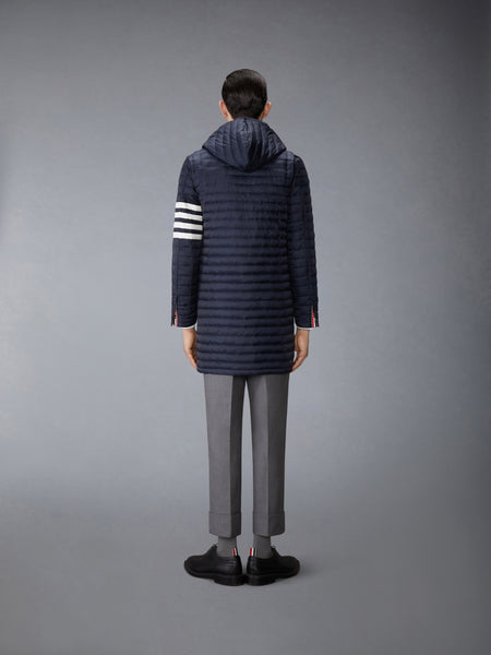 MATTE NYLON DOWN FILL QUILTED 4-BAR COAT