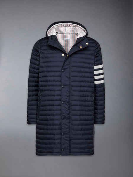 MATTE NYLON DOWN FILL QUILTED 4-BAR COAT