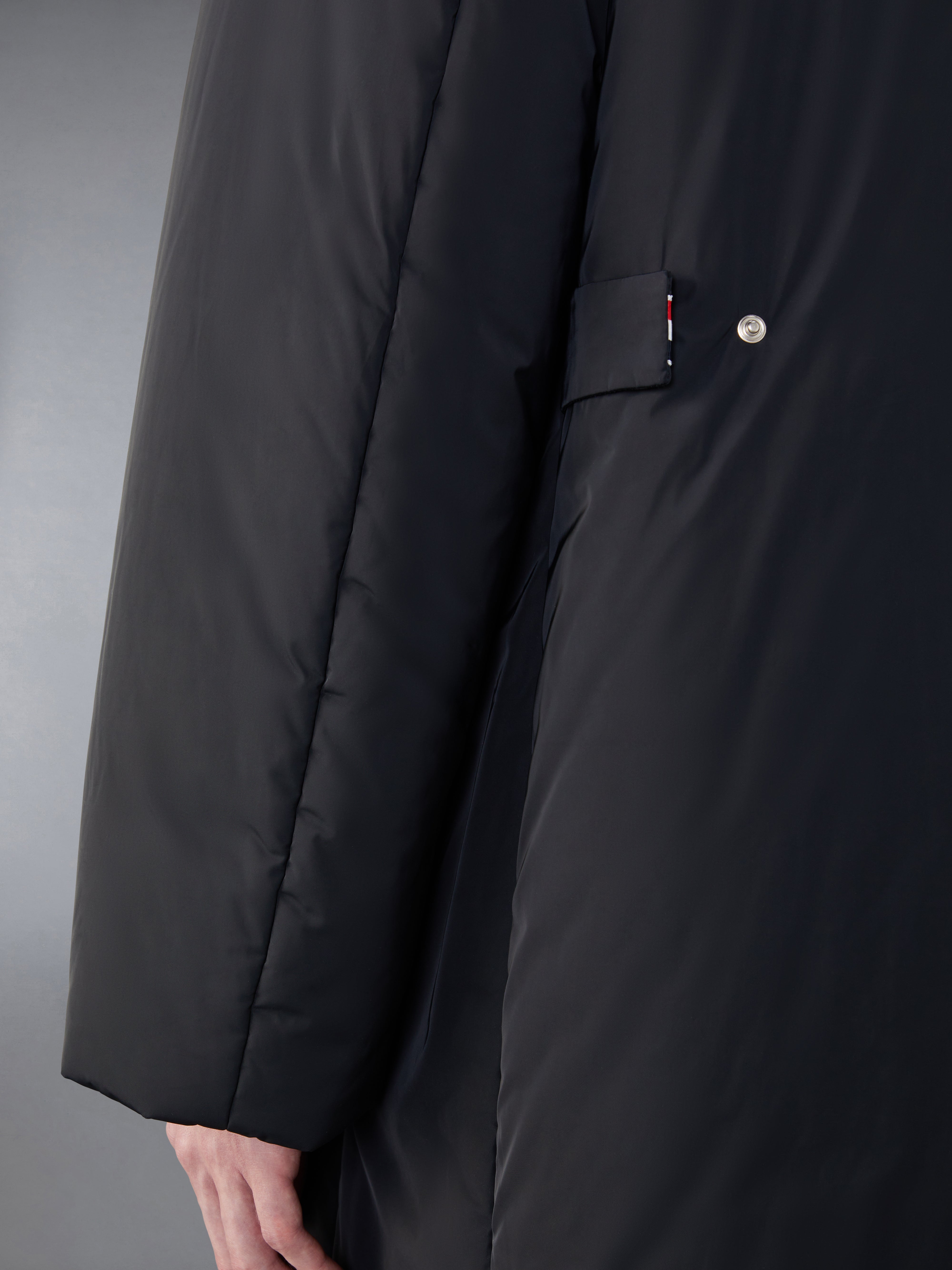 Poly Twill Tech Down Filled Hooded Jacket | Thom Browne