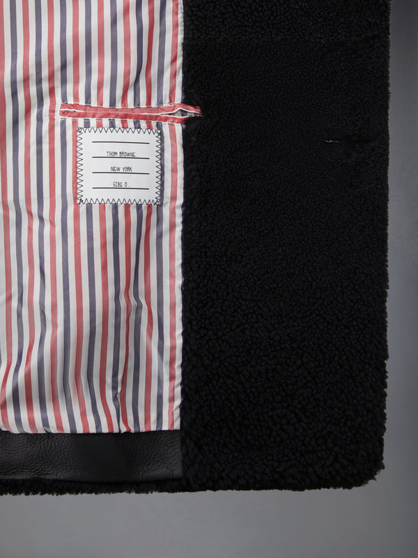 SHEARLING 4-BAR UNCONSTRUCTED PEACOAT - image 6