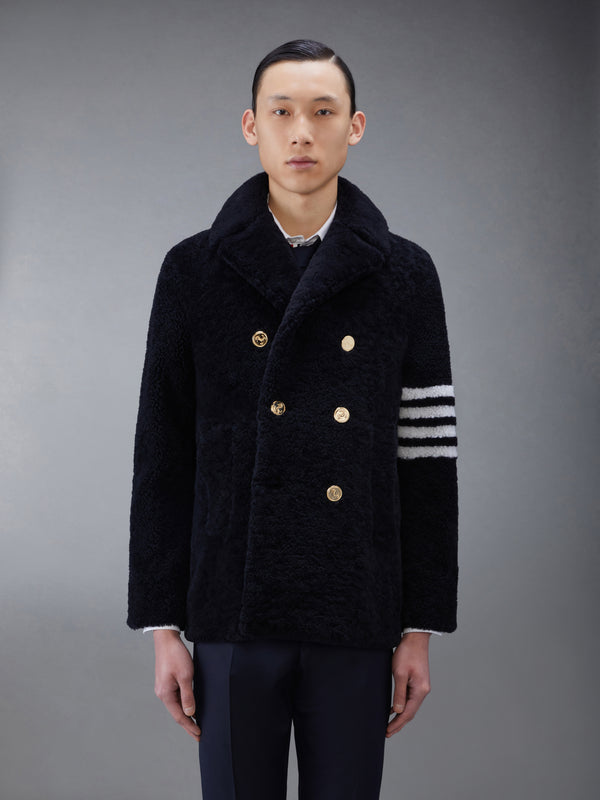 SHEARLING 4-BAR UNCONSTRUCTED PEACOAT - featured image