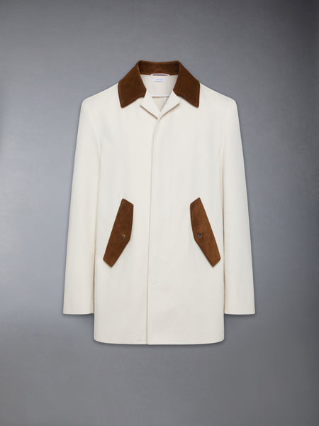 CROPPED BAL COLLAR DENIM JACKET