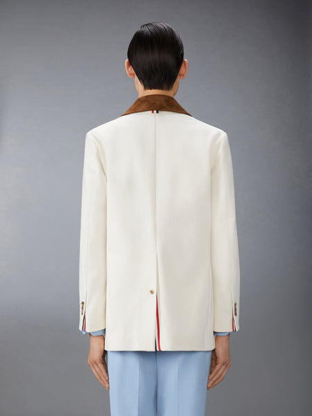 CROPPED BAL COLLAR DENIM JACKET